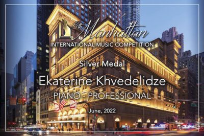 6° Concorso Internazionale di Musica di Manhattan Ekaterine Khvedelidze Groesser